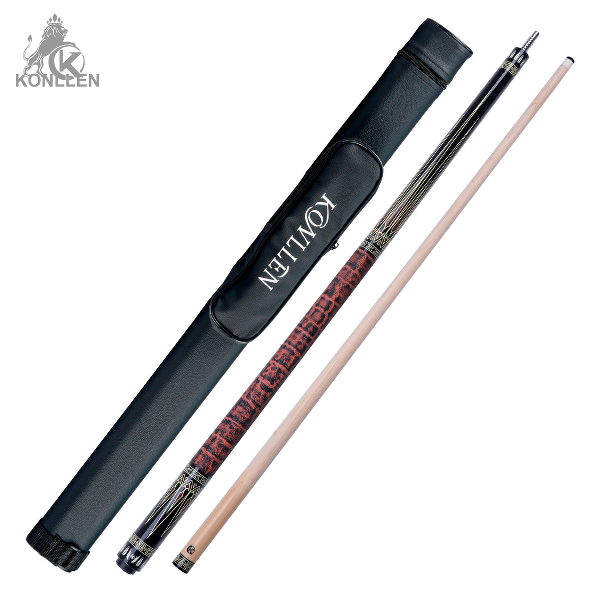 KONLLEN Axiom Low Deflection Maple Pool Cue With 30cm Carbon Tube - 12mm
