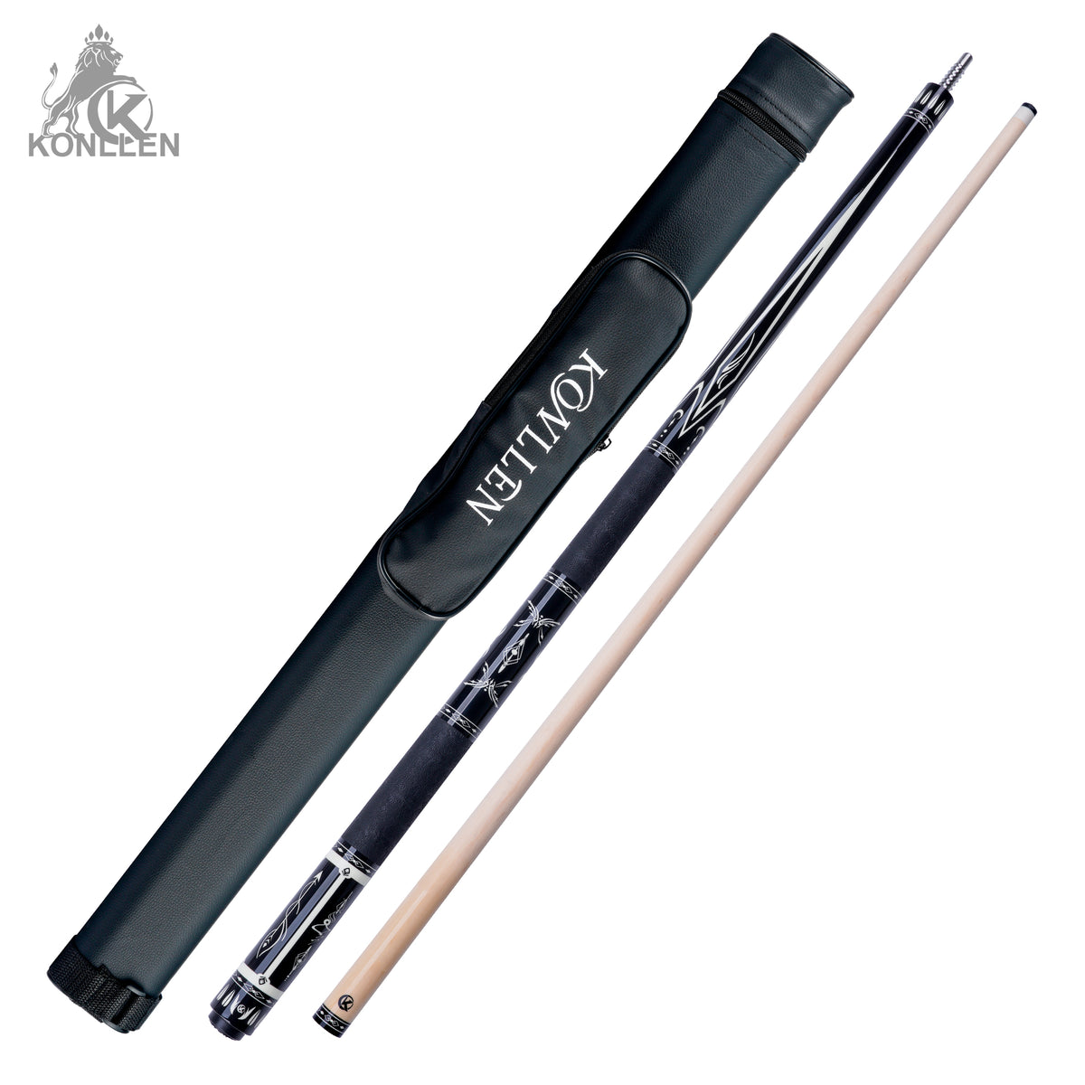 KONLLEN Astra Low Deflection Maple Pool Cue With 30cm Carbon Tube - 12mm