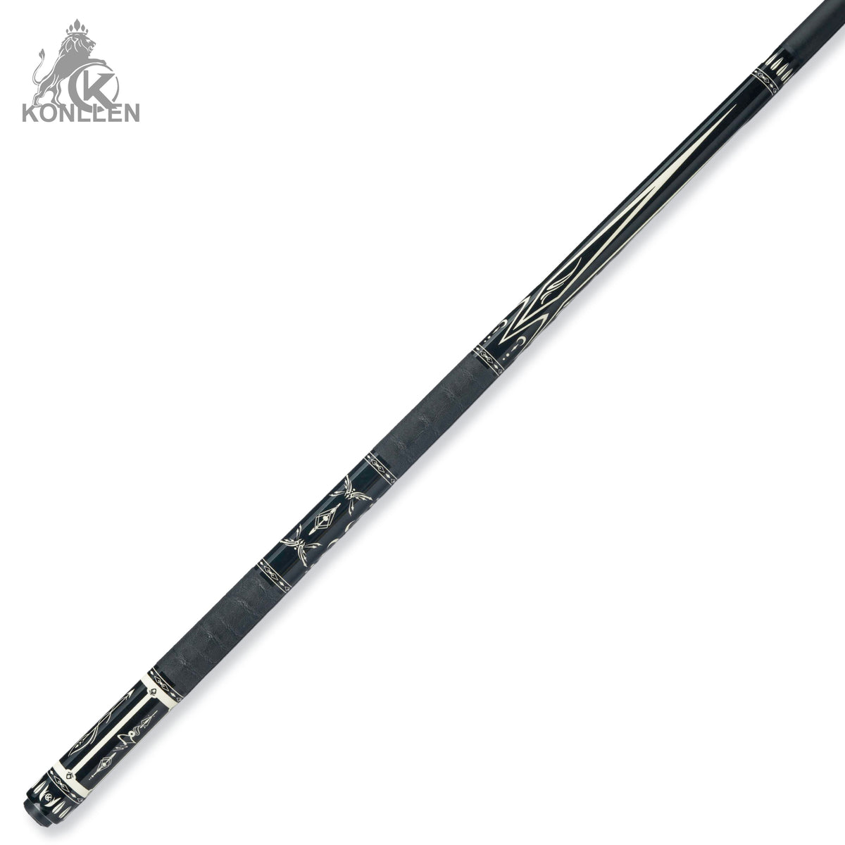 KONLLEN Astra Low Deflection Carbon Fiber Pool Cue with CFX ProTaper Shaft - 12.4mm