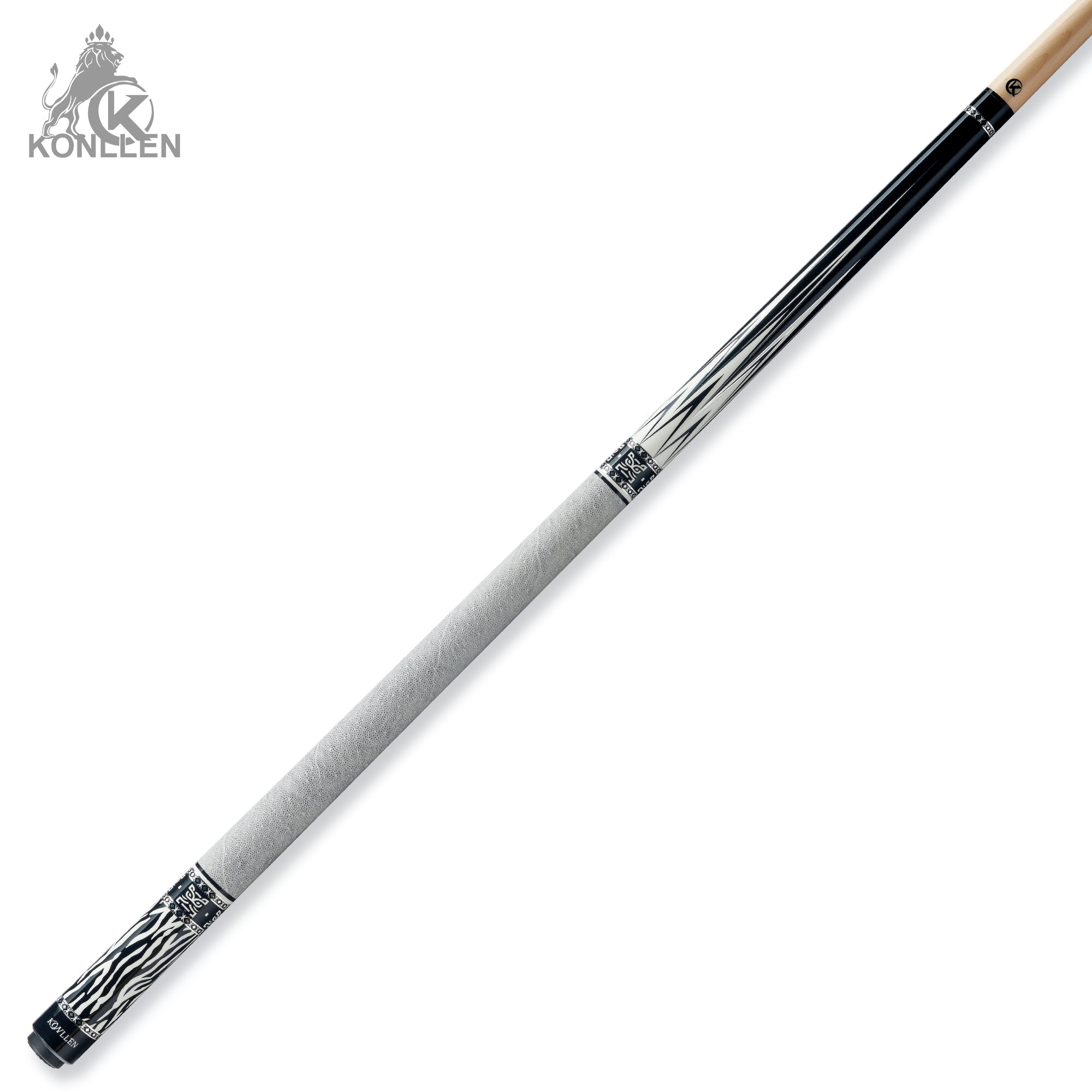 KONLLEN Inkstone Low Deflection Maple Pool Cue With 30cm Carbon Tube - 11.8mm / 12.5mm