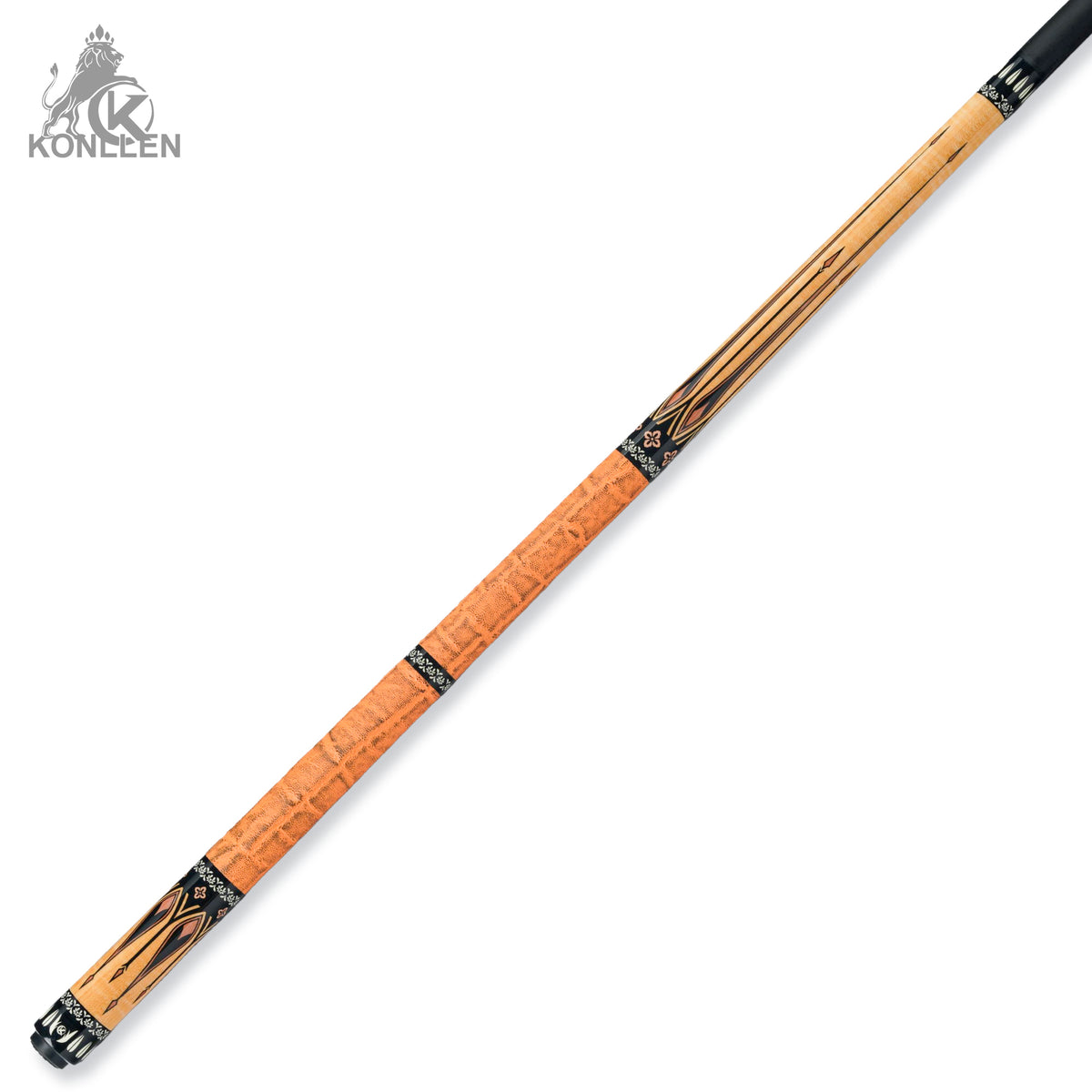 KONLLEN Lustre Low Deflection Carbon Fiber Pool Cue with CFX ProTaper Shaft - 12.4mm