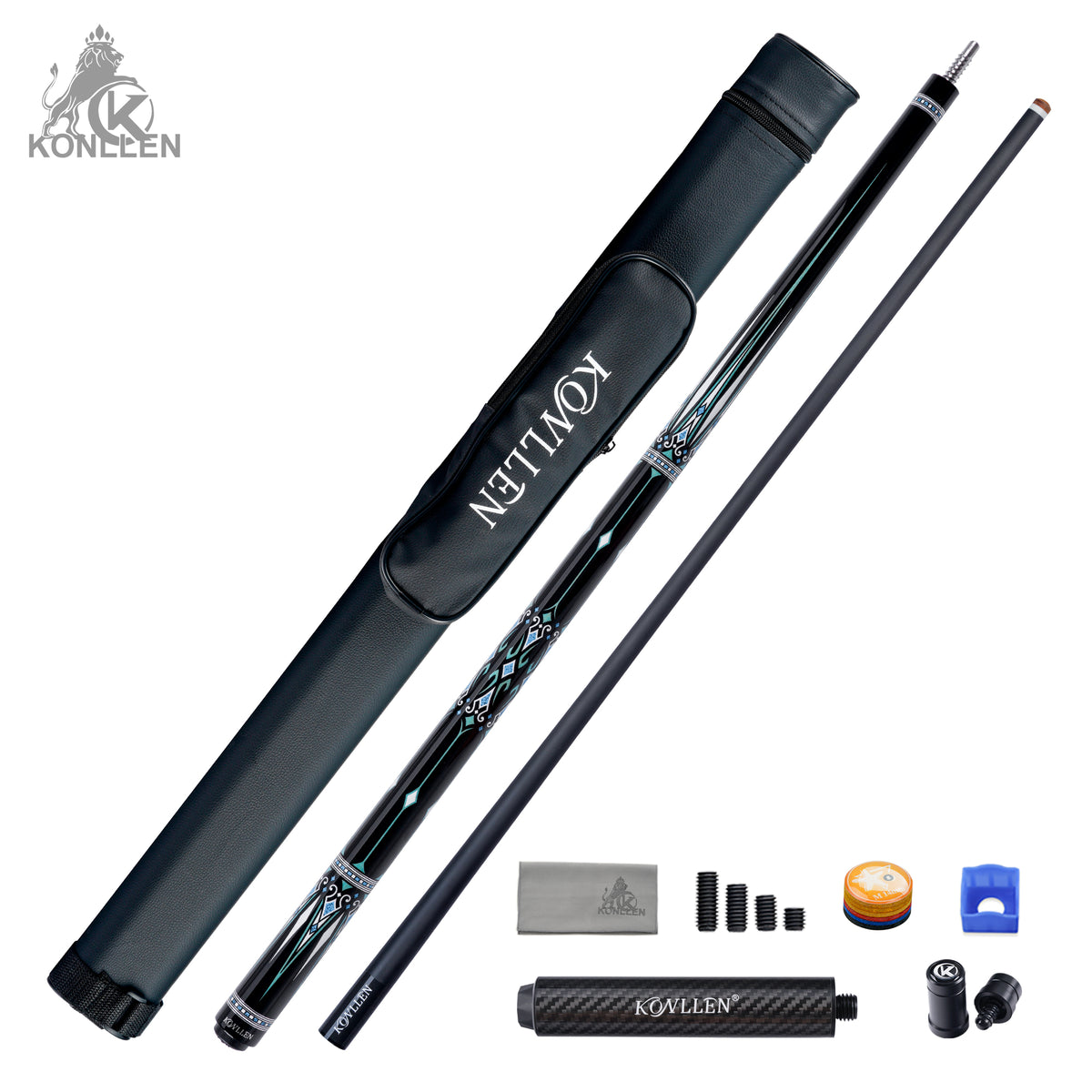 KONLLEN 2.0 Lunaris Low Deflection Carbon Fiber Pool Cue with ProTaper Shaft