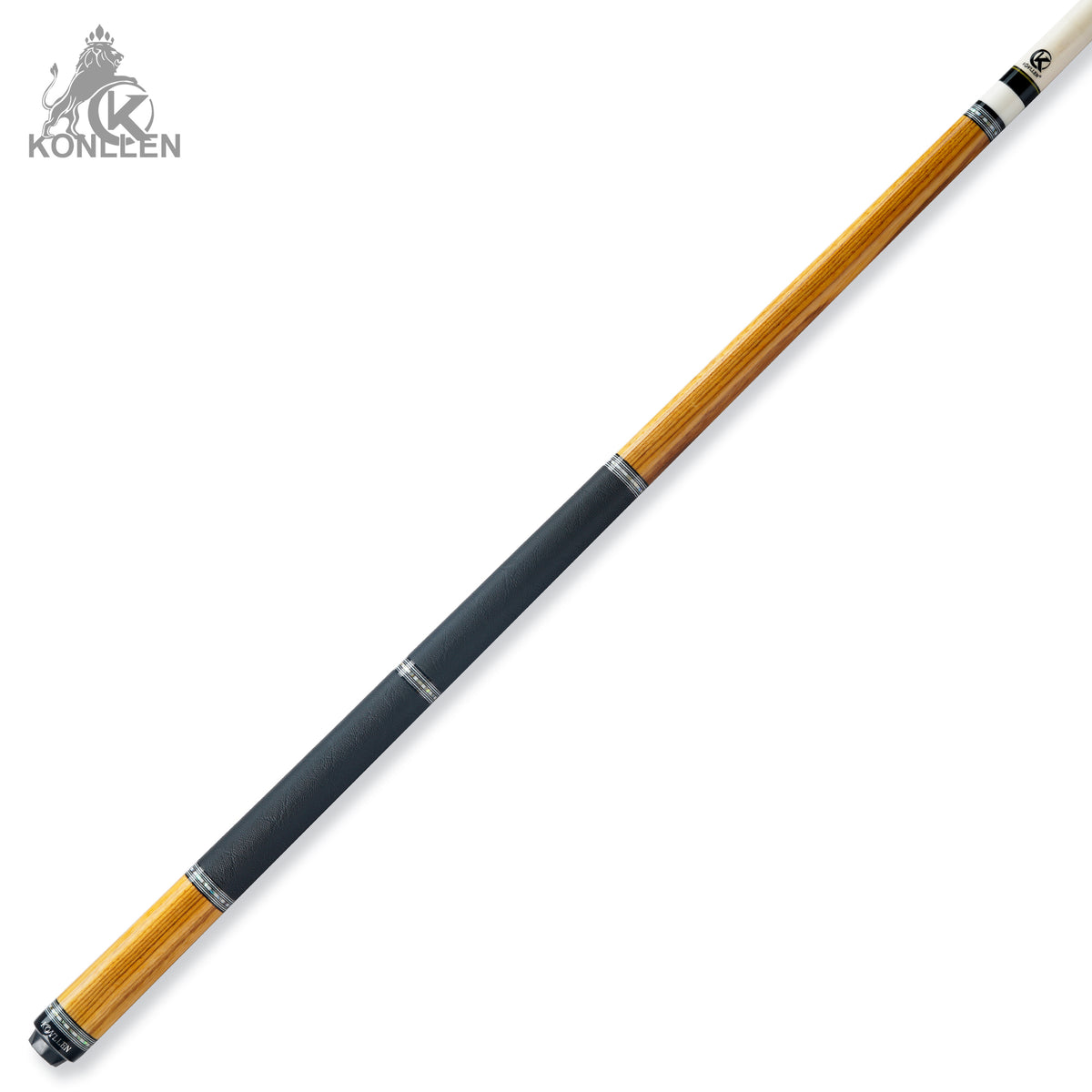 KONLLEN AXA-Z1F Low Deflection Pool Cue Zebrawood Handmade Inlay - 12.5mm