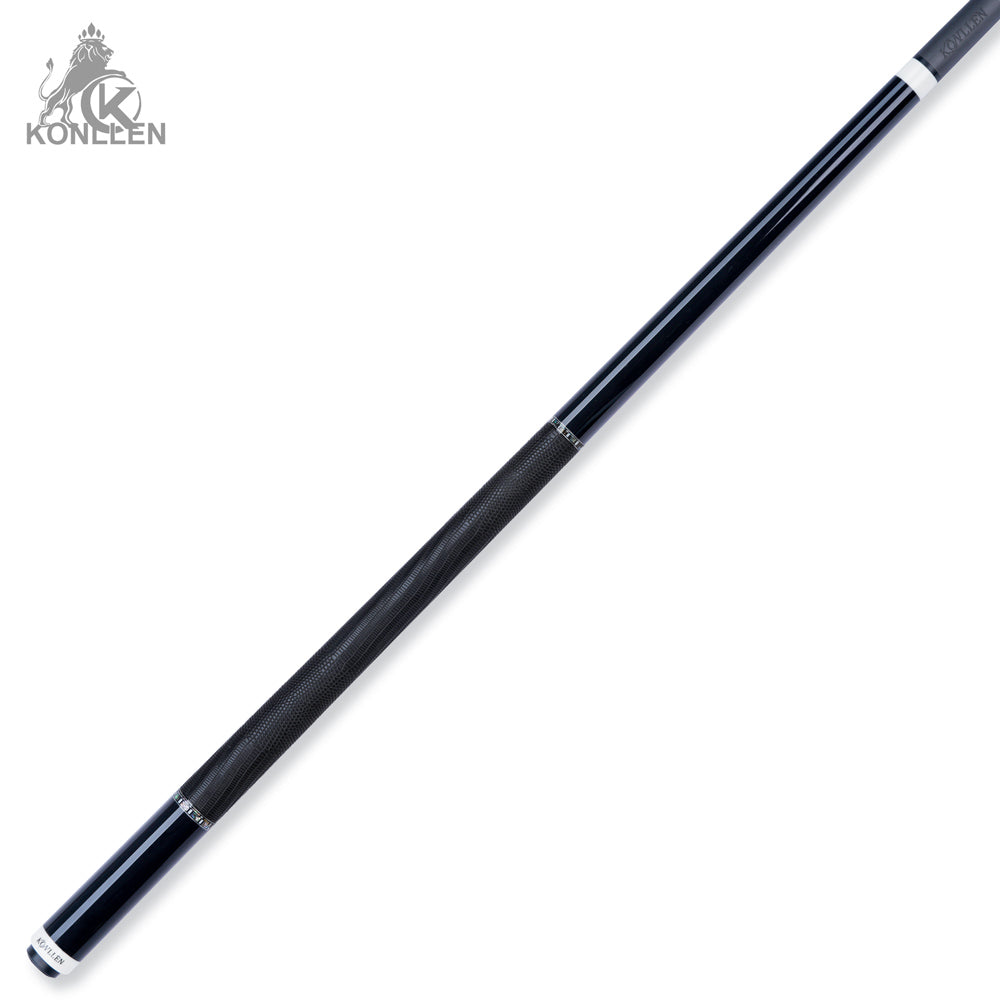 KONLLEN 2.0 Nocturne-02 Low Deflection Carbon Fiber Pool Cue  Ebony Handmade Inlay - Lizard print - 11.8mm / 12.5mm