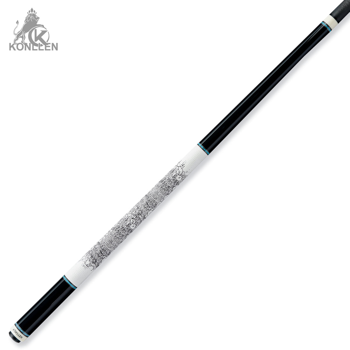 KONLLEN 2.0 Lanting-02 Low Deflection Carbon Fiber Pool Cue  Ebony Handmade Inlay - 11.8mm / 12.5mm