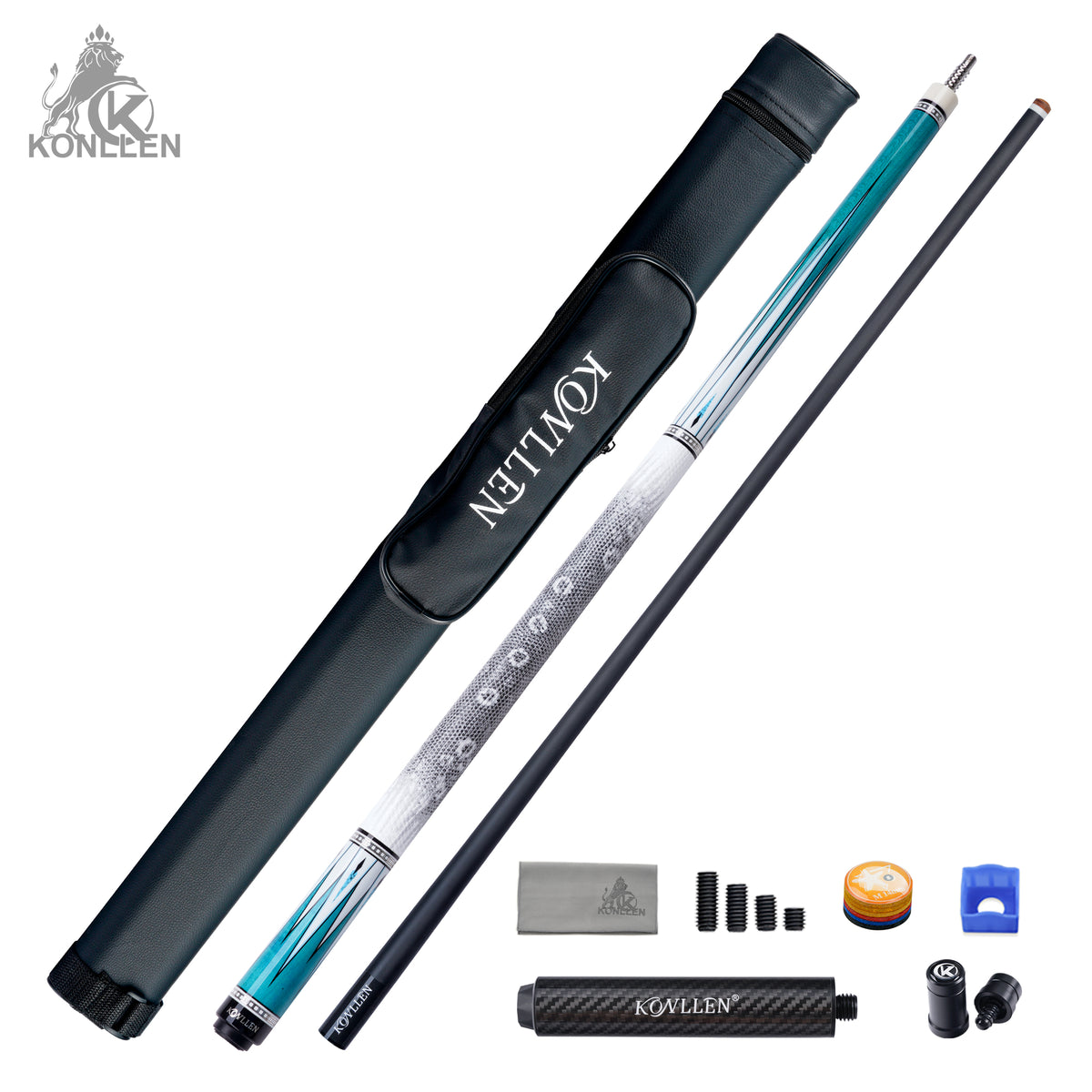 KONLLEN 2.0 Alba Low Deflection Carbon Fiber Pool Cue with ProTaper Shaft