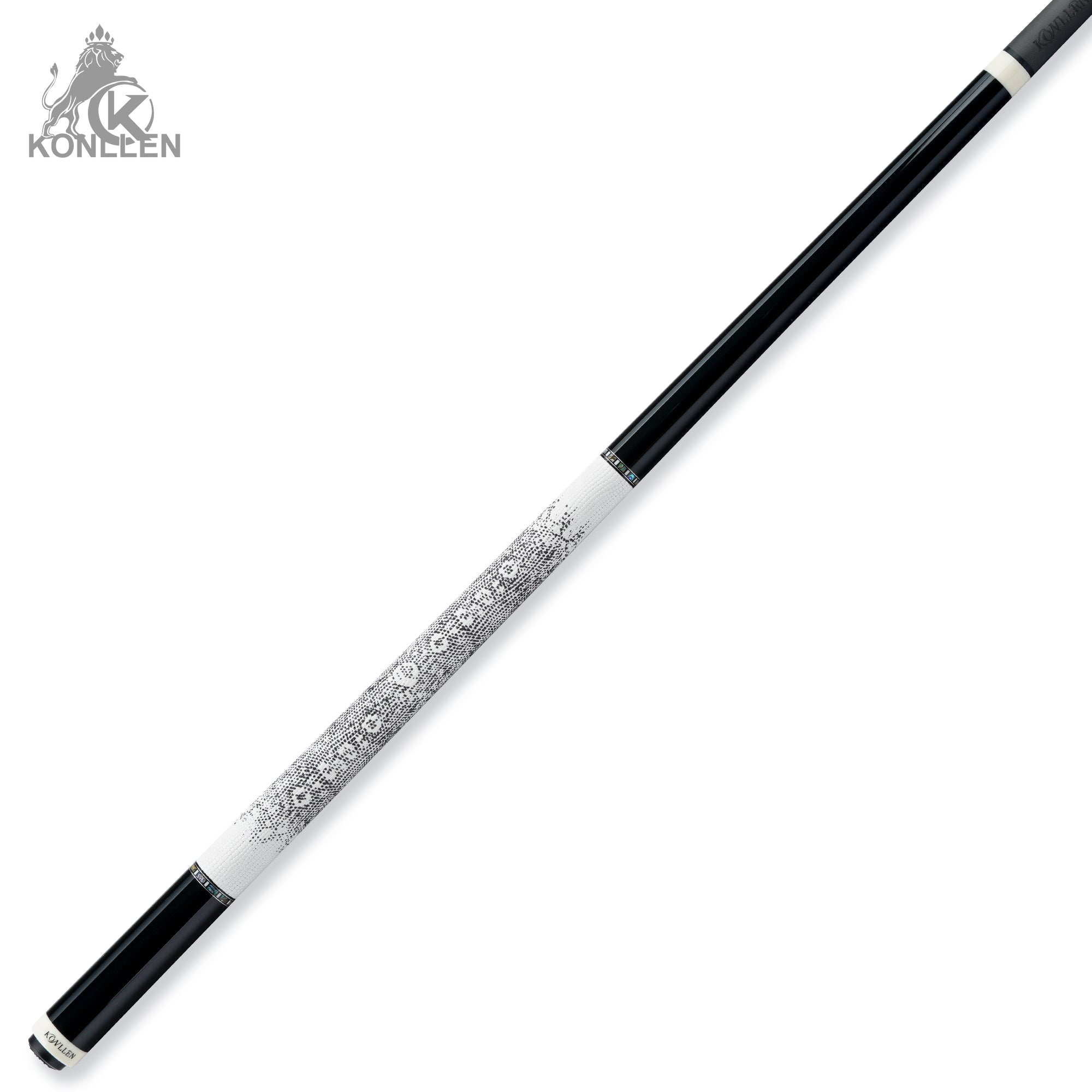KONLLEN 2.0 Nocturne-01 Low Deflection Carbon Fiber Pool Cue  Ebony Handmade Inlay - 11.8mm / 12.5mm