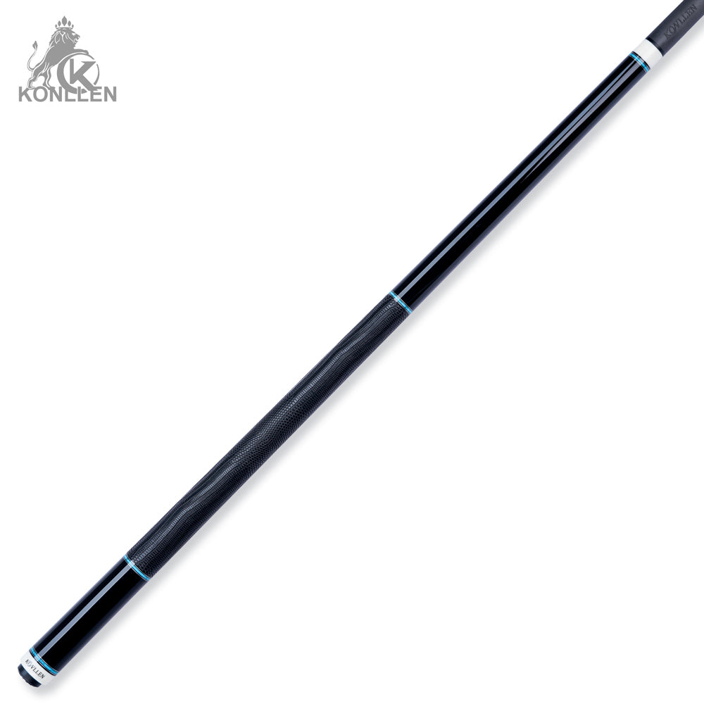 KONLLEN 2.0 Lanting-01 Low Deflection Carbon Fiber Pool Cue  Ebony Handmade Inlay - Lizard print - 11.8mm / 12.5mm