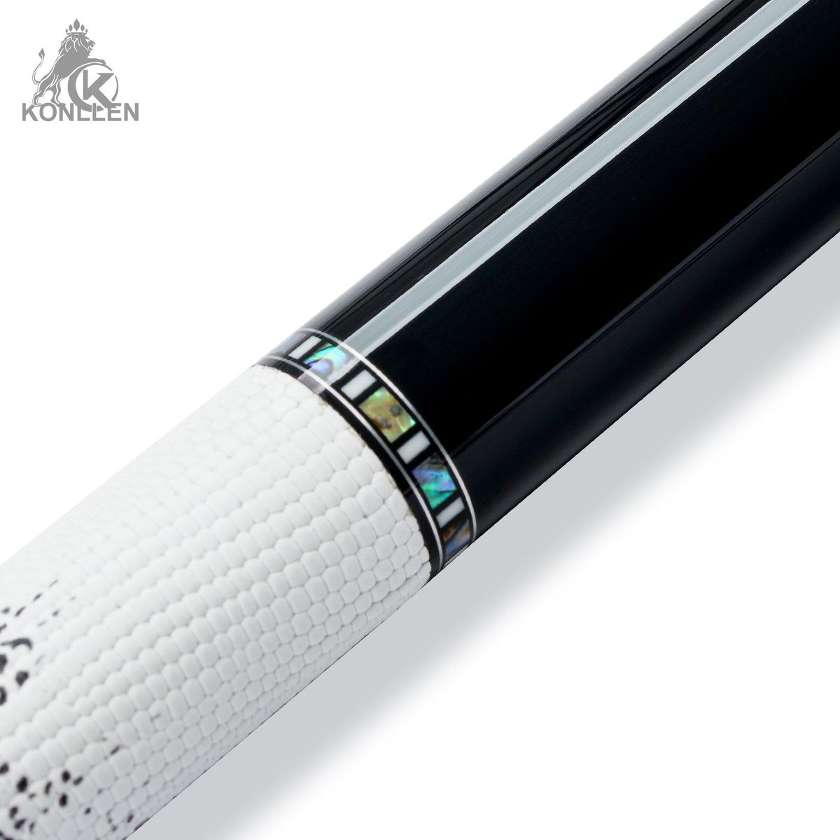 KONLLEN 2.0 Nocturne-01 Low Deflection Carbon Fiber Pool Cue  Ebony Handmade Inlay - 11.8mm / 12.5mm