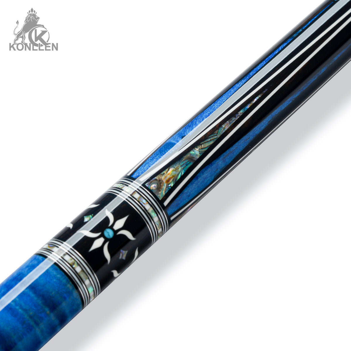 KONLLEN AK-KB-Blue Low Deflection Carbon-tube Maple Pool Cue - 12.5mm