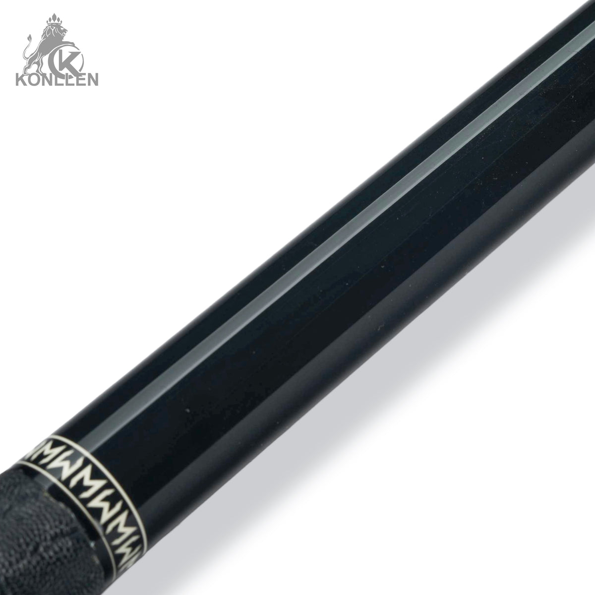 KONLLEN Eclipse Low Deflection Carbon Fiber Pool Cue with CFX ProTaper Shaft - 12.4mm