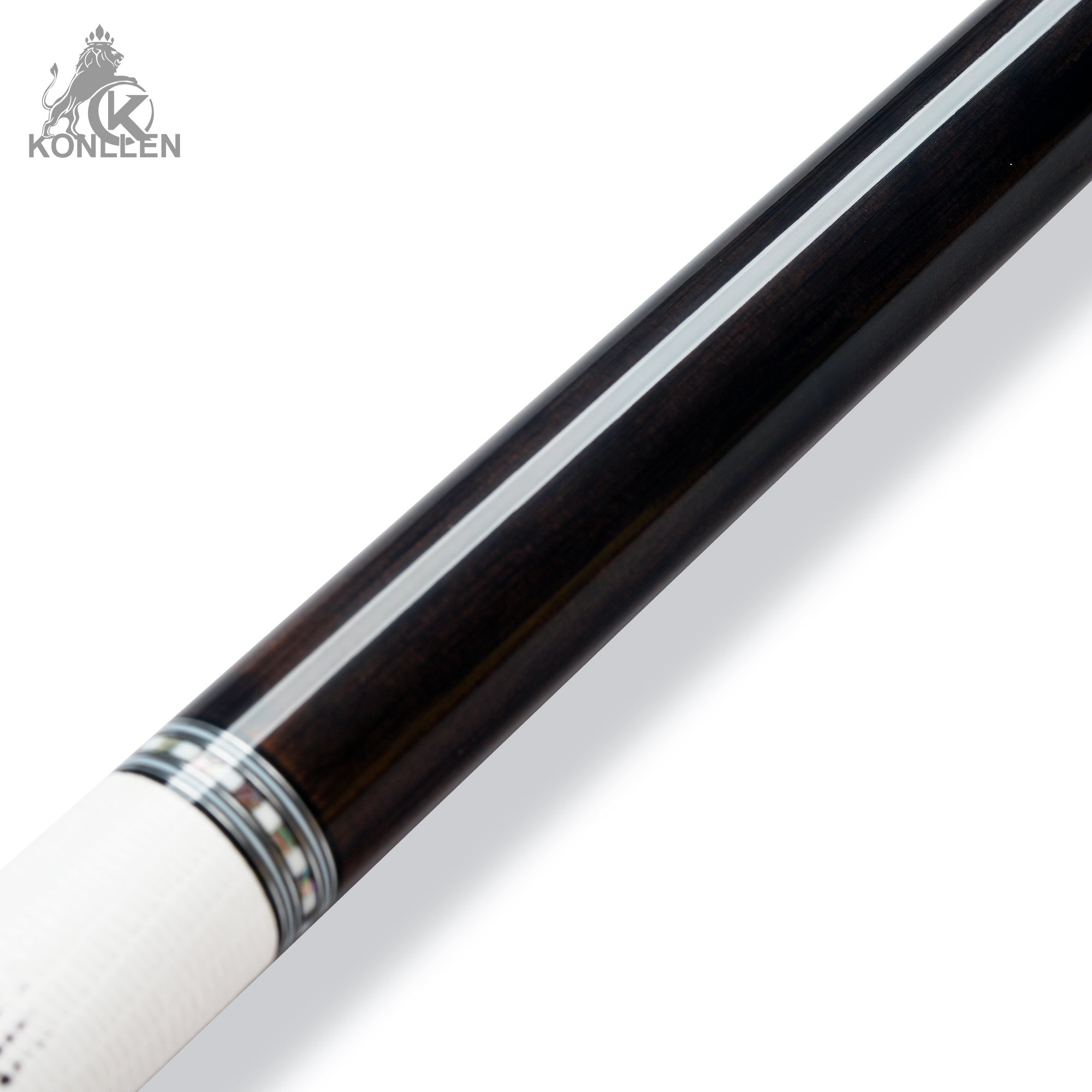 KONLLEN AXA-K2F Low Deflection Pool Cue Ebony Handmade Inlay - 12.5mm