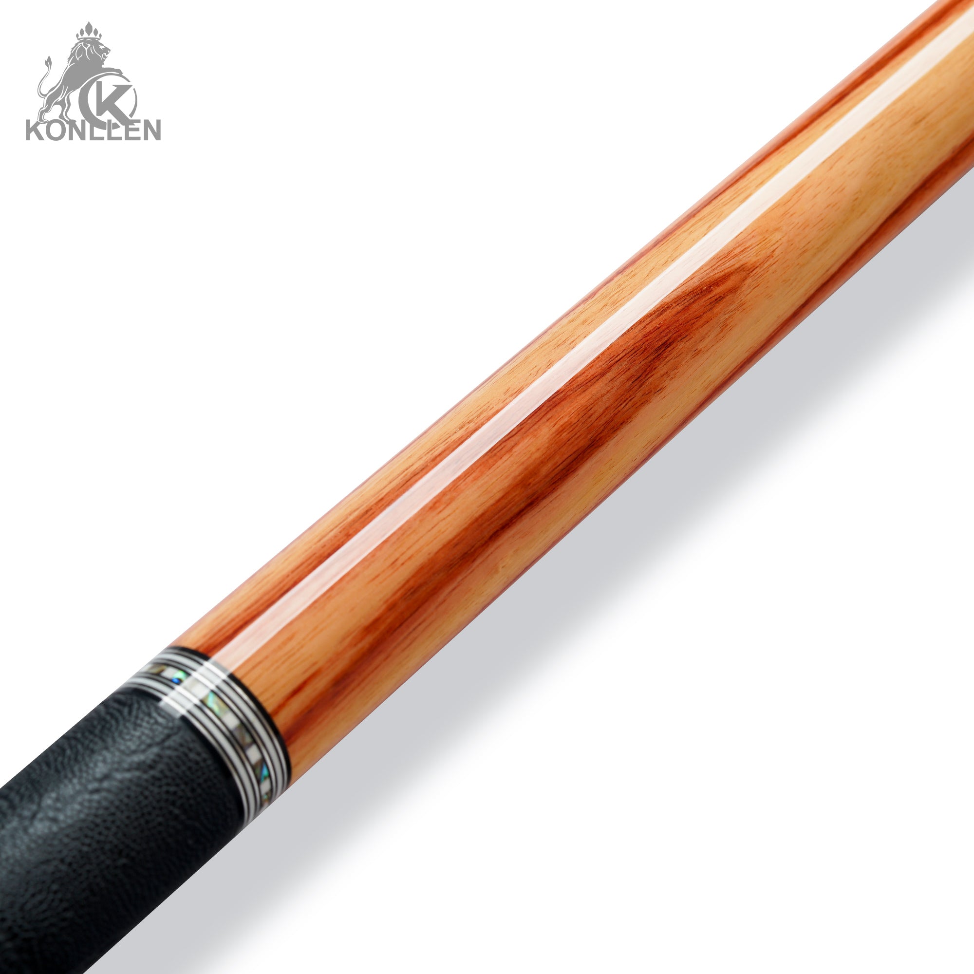 KONLLEN AKA-3-M Low Deflection Pool Cue Tulipwood Handmade Inlay - 12.5mm