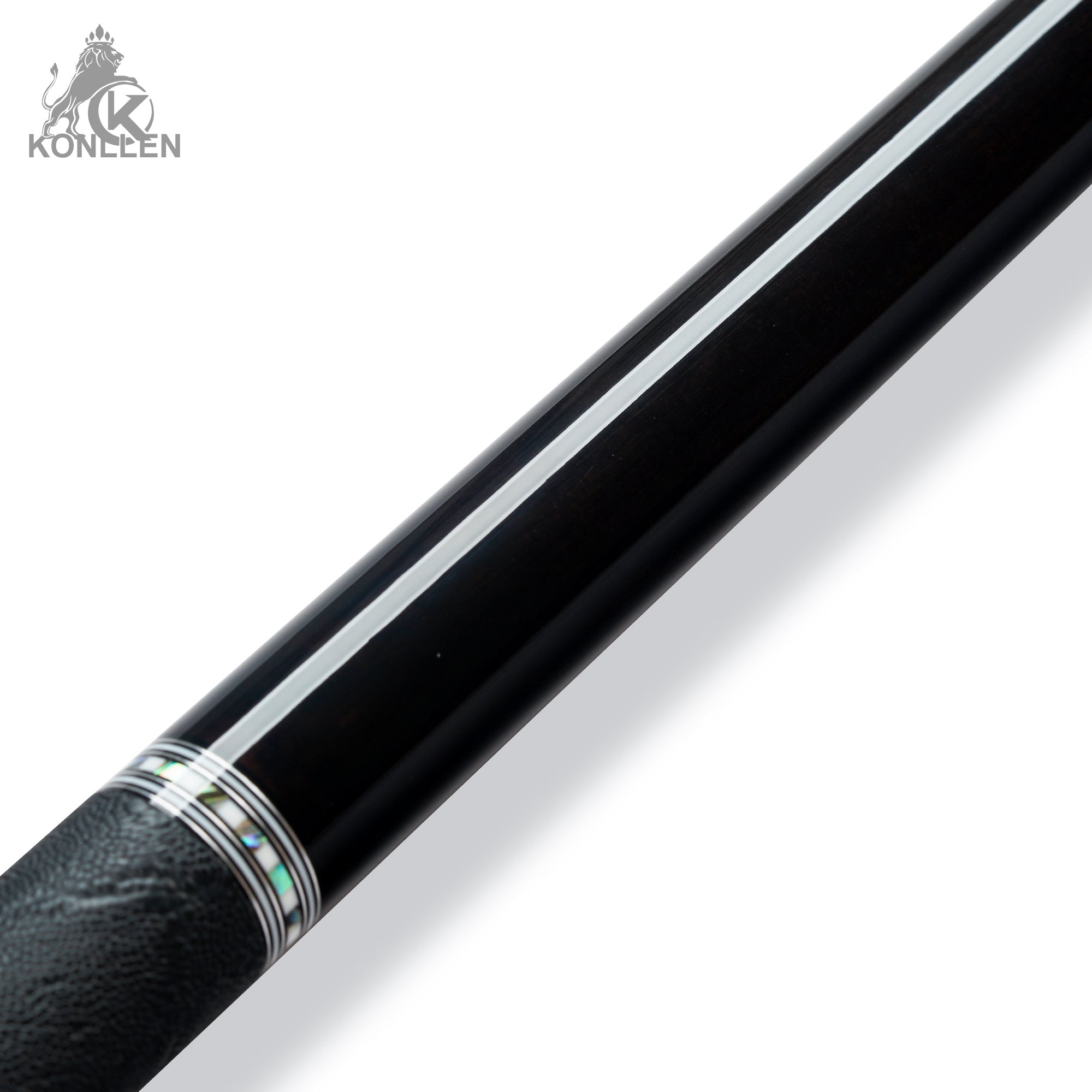 KONLLEN AXA-K1F Low Deflection Pool Cue Ebony Handmade Inlay - 12.5mm