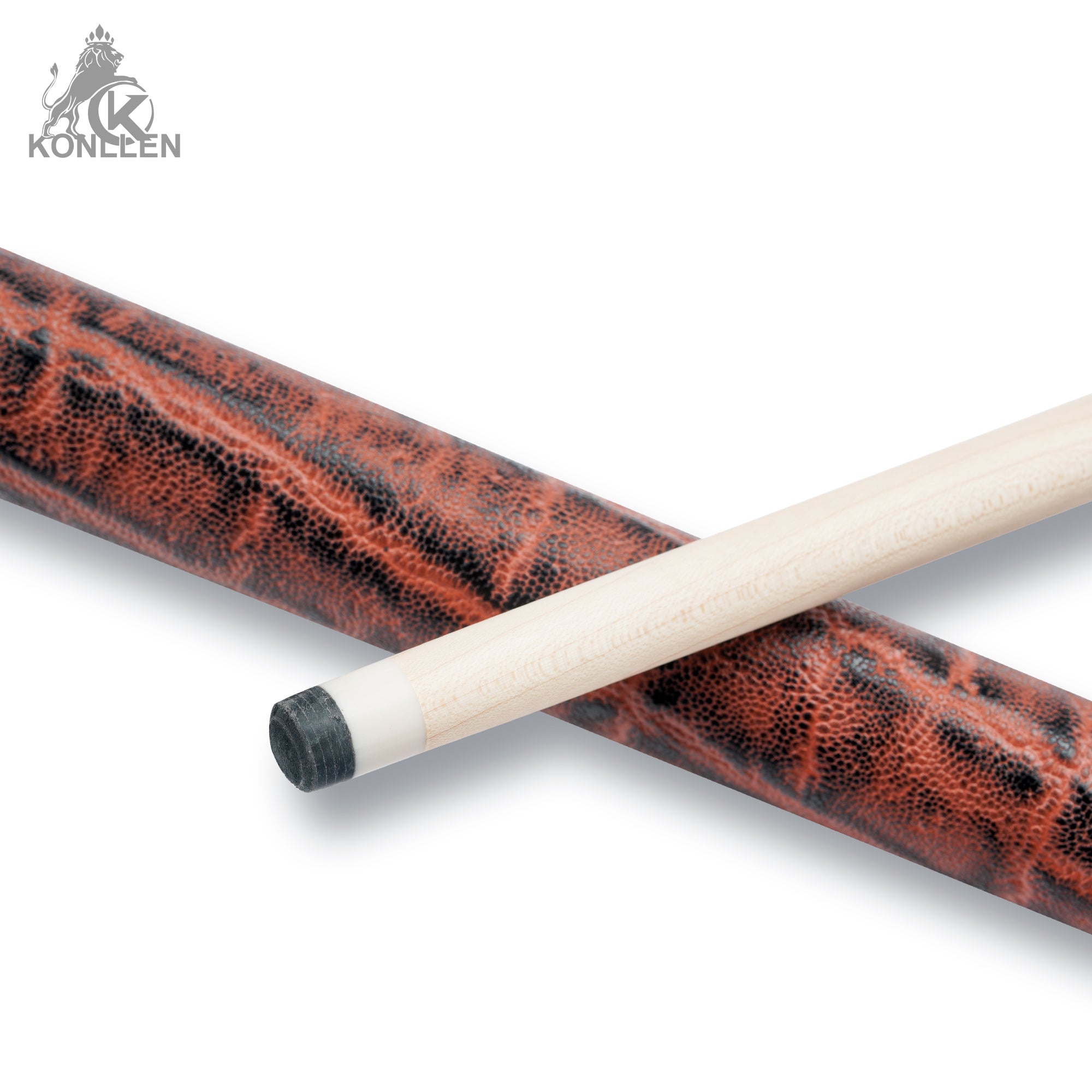 KONLLEN Axiom Low Deflection Maple Pool Cue With 30cm Carbon Tube - 12mm