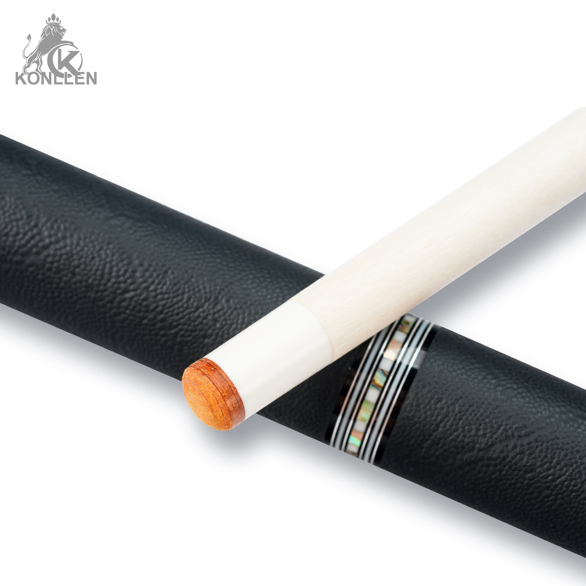 KONLLEN AXA-Z1F Low Deflection Pool Cue Zebrawood Handmade Inlay - 12.5mm