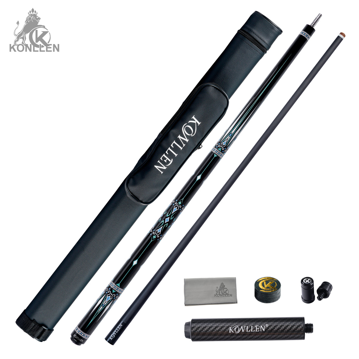 KONLLEN 2.0 Lunaris Low Deflection Carbon Fiber Pool Cue with ProTaper Shaft