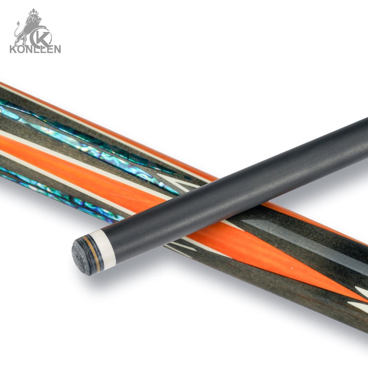 KONLLEN Lucent Low Deflection Carbon Fiber Pool Cue with CFX ProTaper Shaft - 12.4mm
