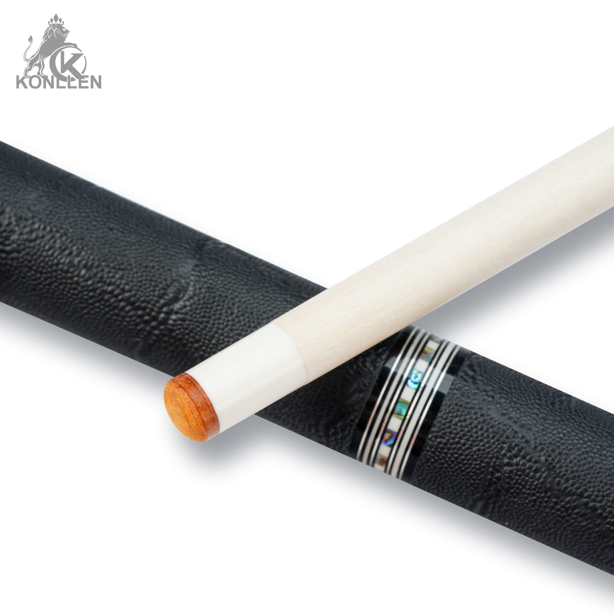 KONLLEN AKA-3-M Low Deflection Pool Cue Tulipwood Handmade Inlay - 12.5mm