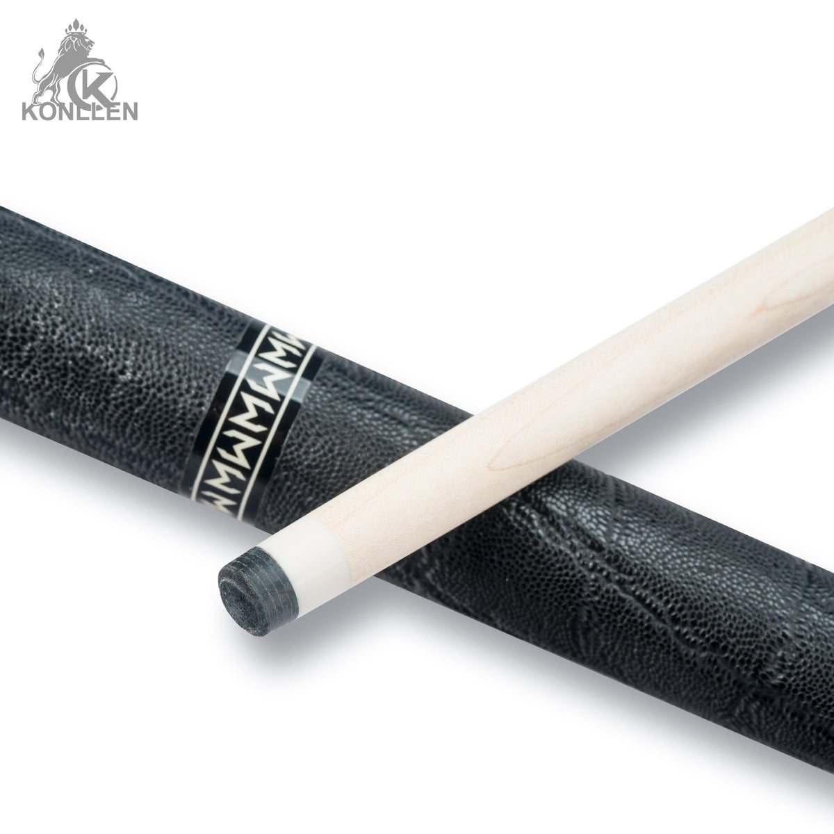 KONLLEN Eclipse Low Deflection Maple Pool Cue With 30cm Carbon Tube - 12mm