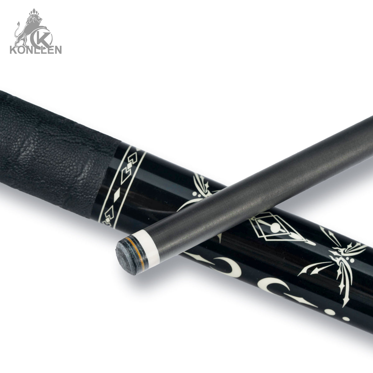 KONLLEN Astra Low Deflection Carbon Fiber Pool Cue with CFX ProTaper Shaft - 12.4mm