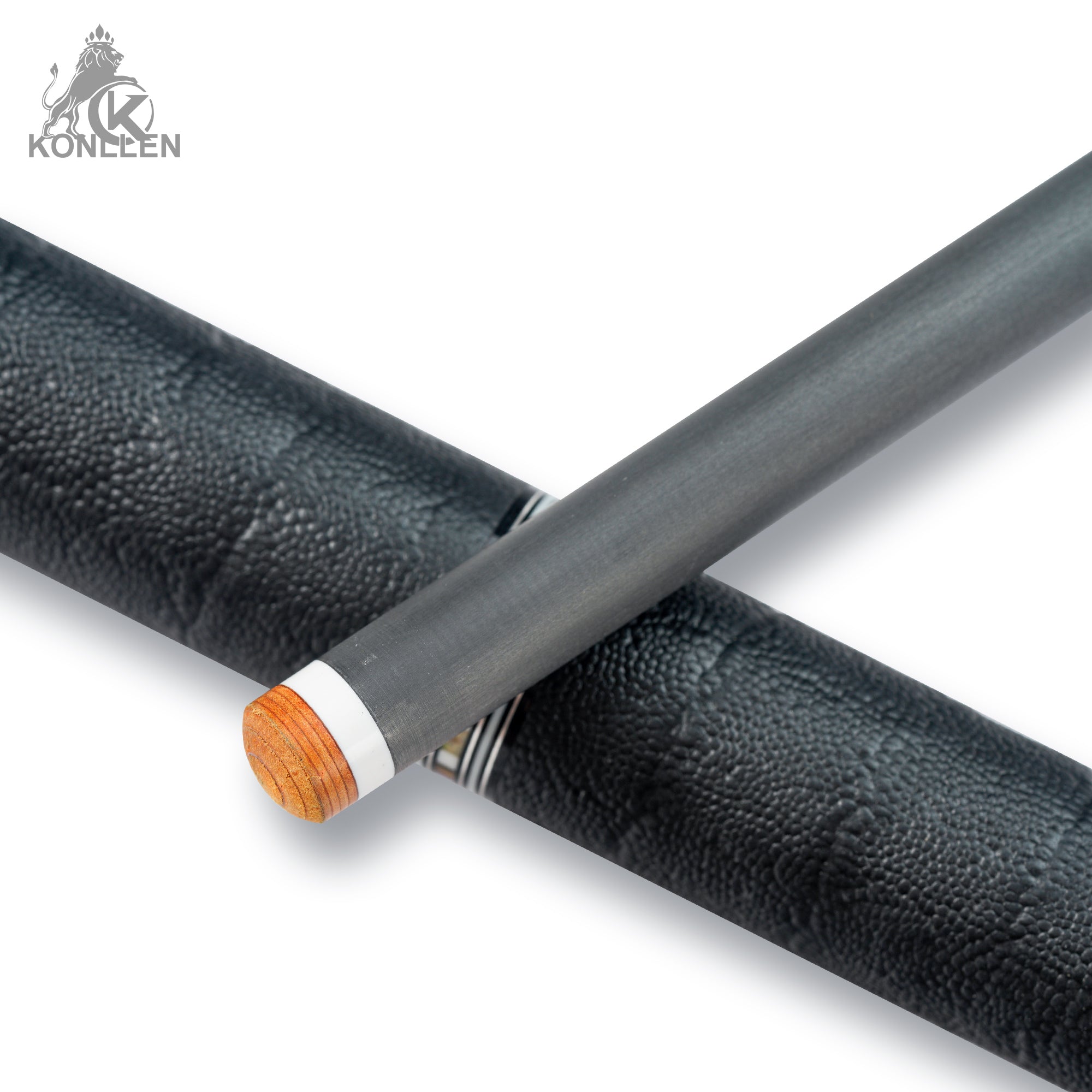 KONLLEN AXA-H1F Low Deflection Pool Cue Pink-Dyed Tigerwood Handmade Inlay - 12.5mm
