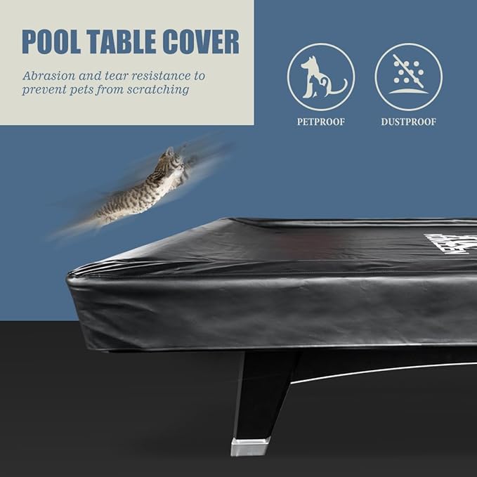 KONLLEN Heavy Duty Leatherette Billiard Pool Table Cover ( 9-ball )