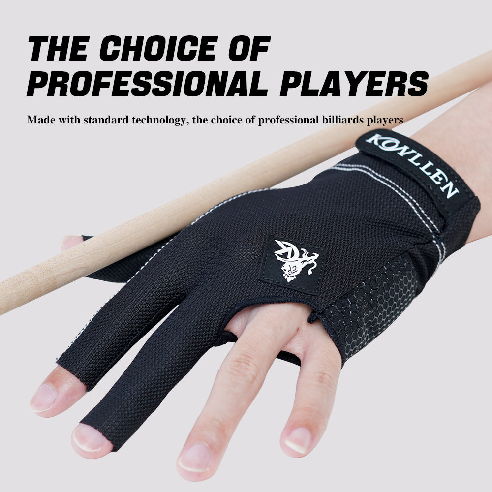 KONLLEN Billiards Gloves for Left Hand/Right Hand L/XL - 03 spandex series