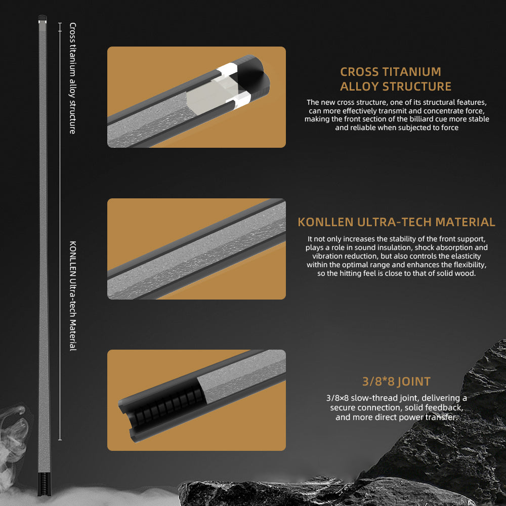 KONLLEN Carbon Fiber Shaft for Radial Joint with 11.8mm / 12.5mm Tip