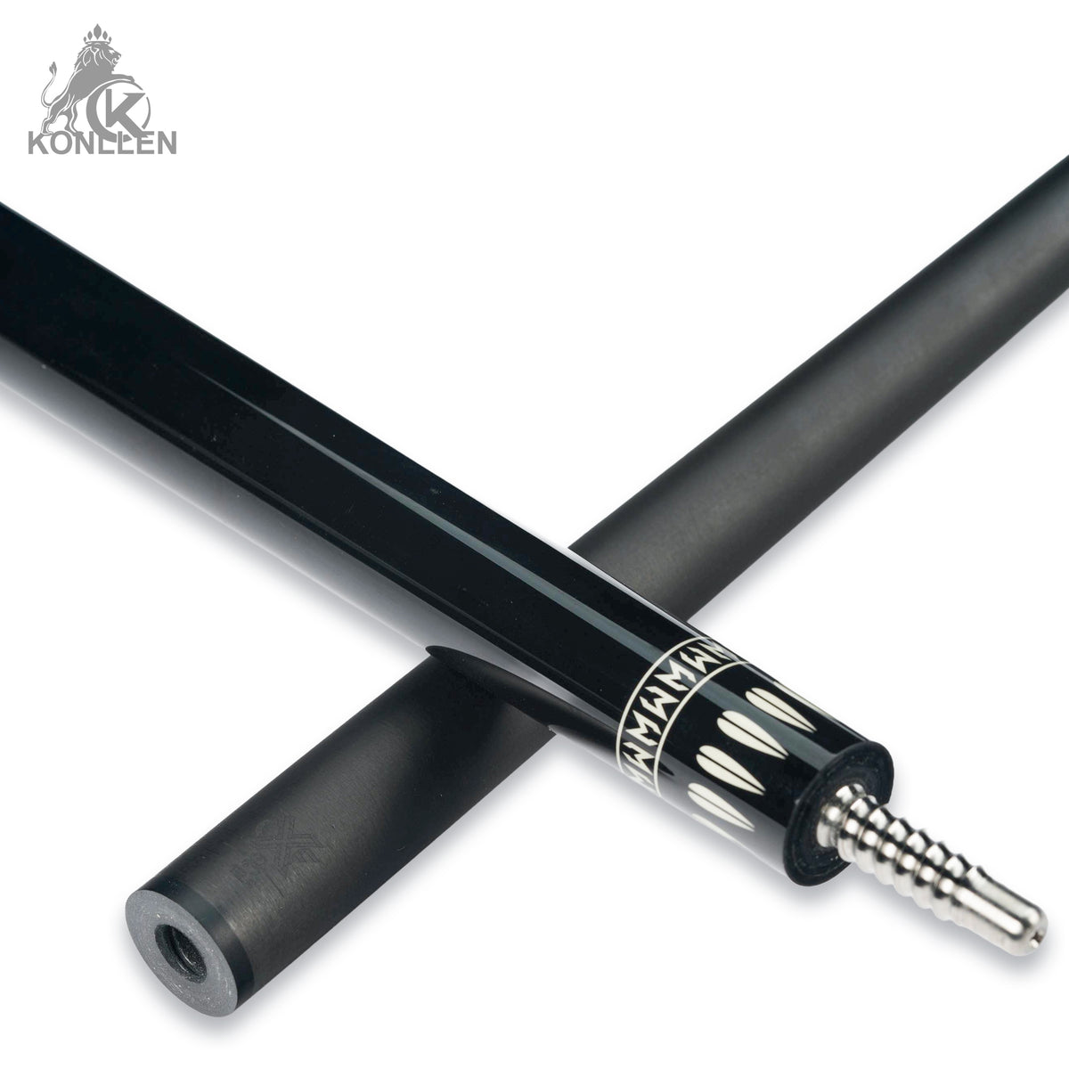 KONLLEN Eclipse Low Deflection Carbon Fiber Pool Cue with CFX ProTaper Shaft - 12.4mm