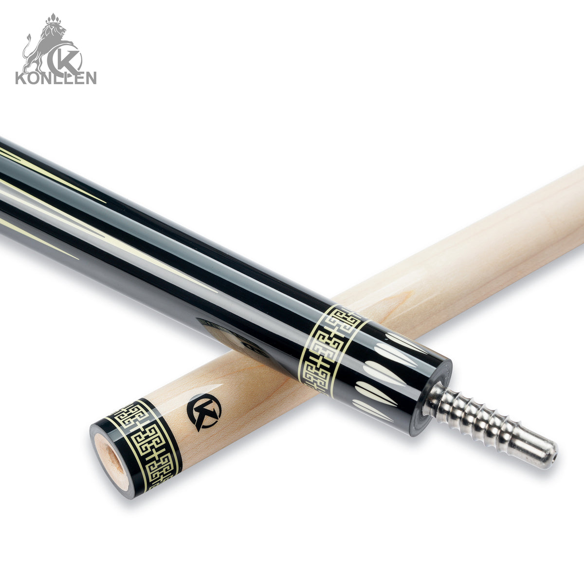 KONLLEN Axiom Low Deflection Maple Pool Cue With 30cm Carbon Tube - 12mm