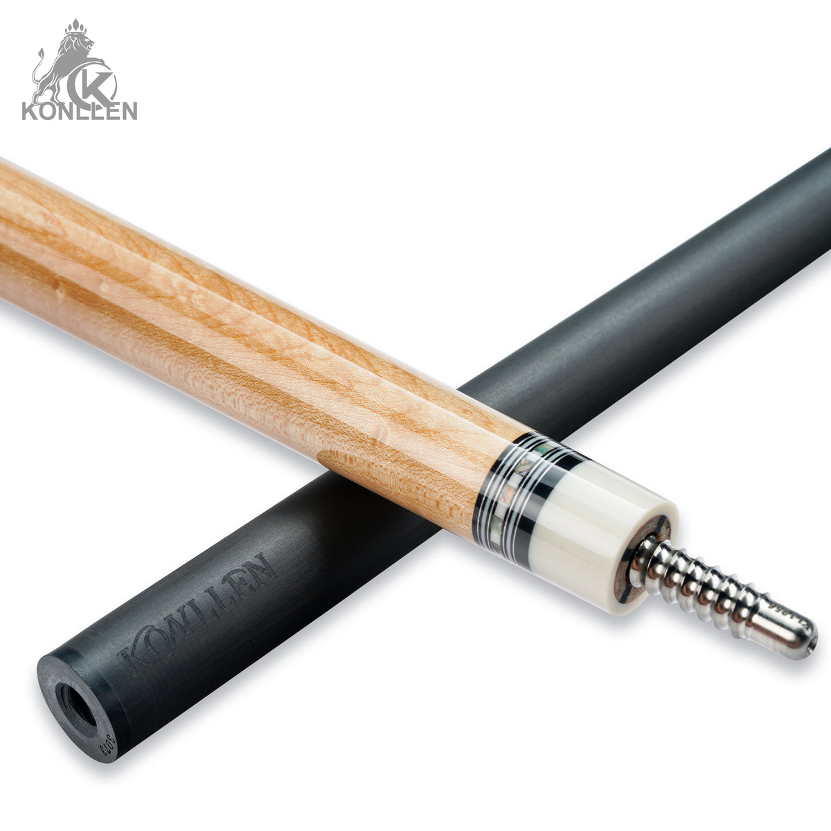 KONLLEN AXA-N2F Low Deflection Pool Cue Bird’s Eye Maple Handmade Inlay - 12.5mm