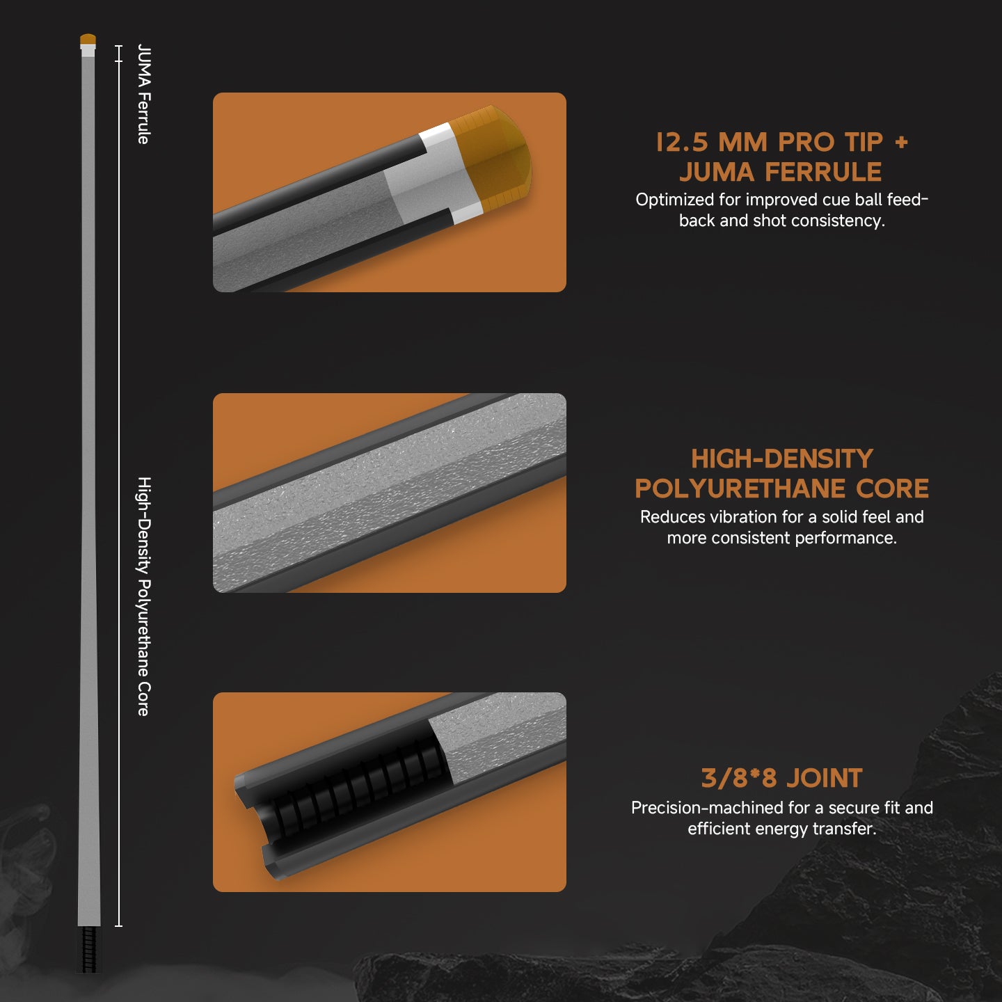 KONLLEN 2.0 Series Carbon Fiber Shaft Pro Taper for Radial Joint with 12.5mm Tip