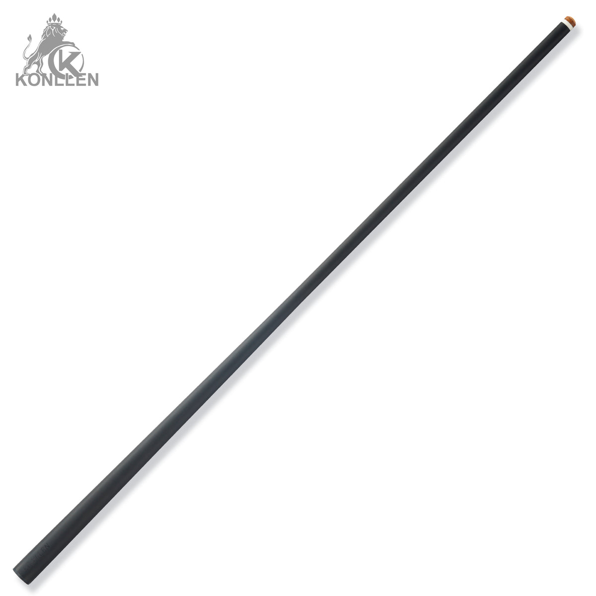 KONLLEN Nocturne-01 Low Deflection Carbon Fiber Pool Cue Ebony Handmade Inlay - Elephant Ear Pattern - 12.5mm