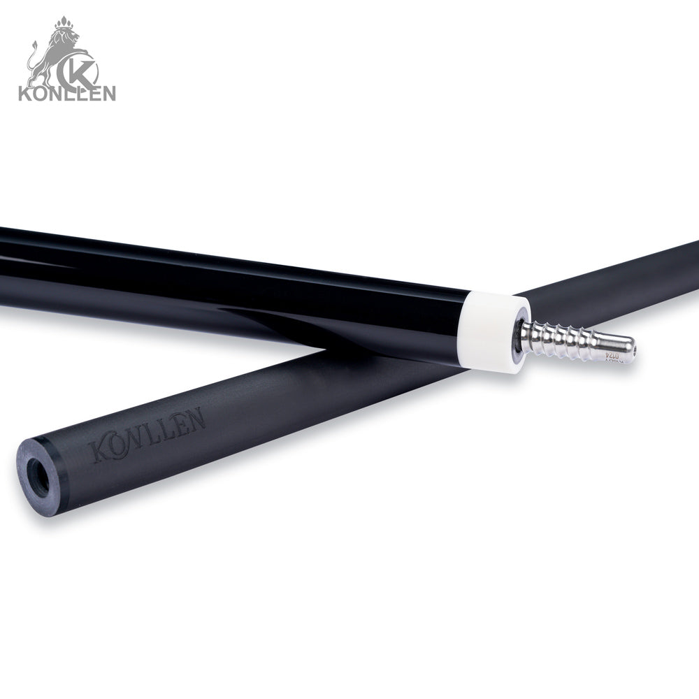 KONLLEN 2.0 Nocturne-01 Low Deflection Carbon Fiber Pool Cue  Ebony Handmade Inlay - 11.8mm / 12.5mm