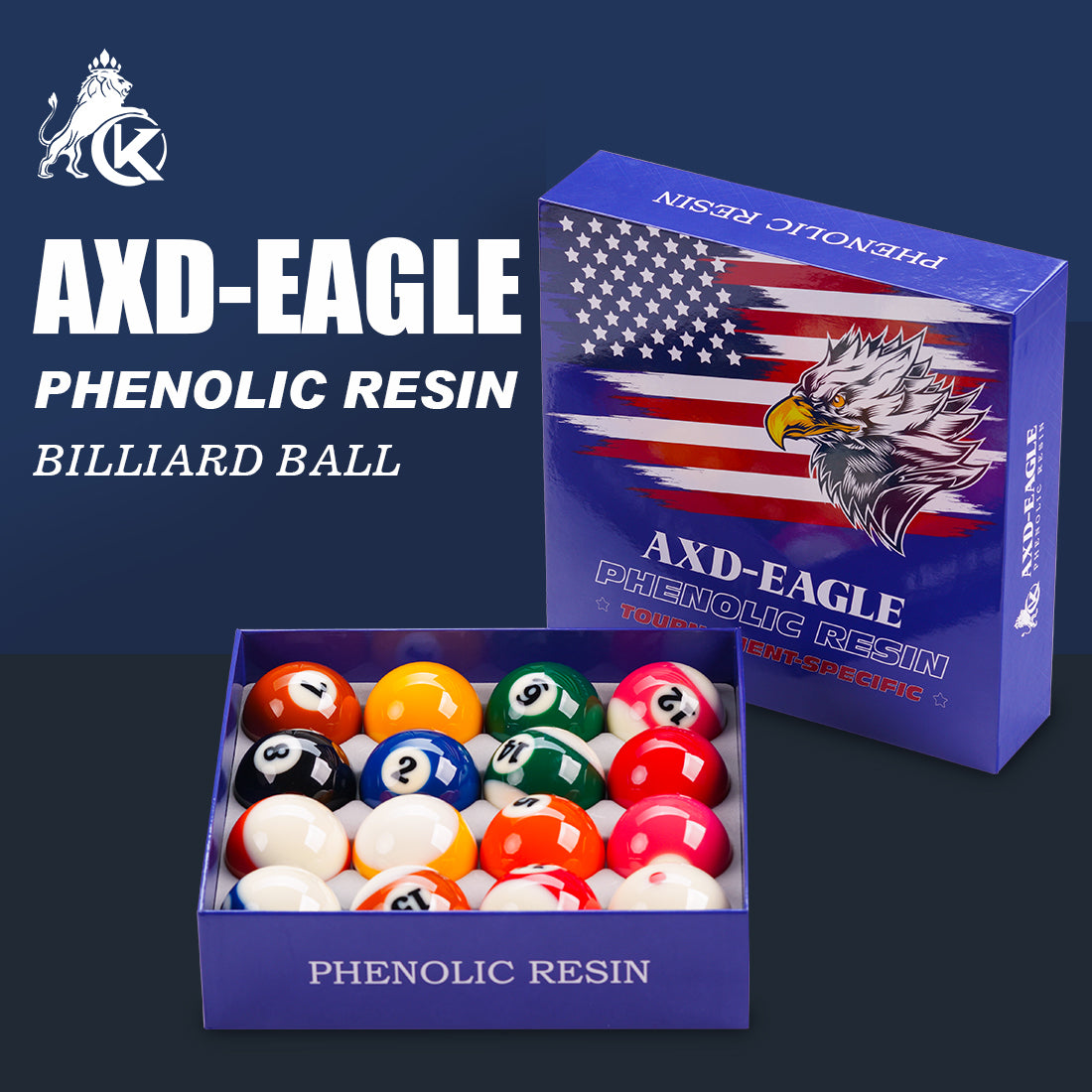 KONLLEN AXD-EAGLE Billiard Balls - 57.2mm