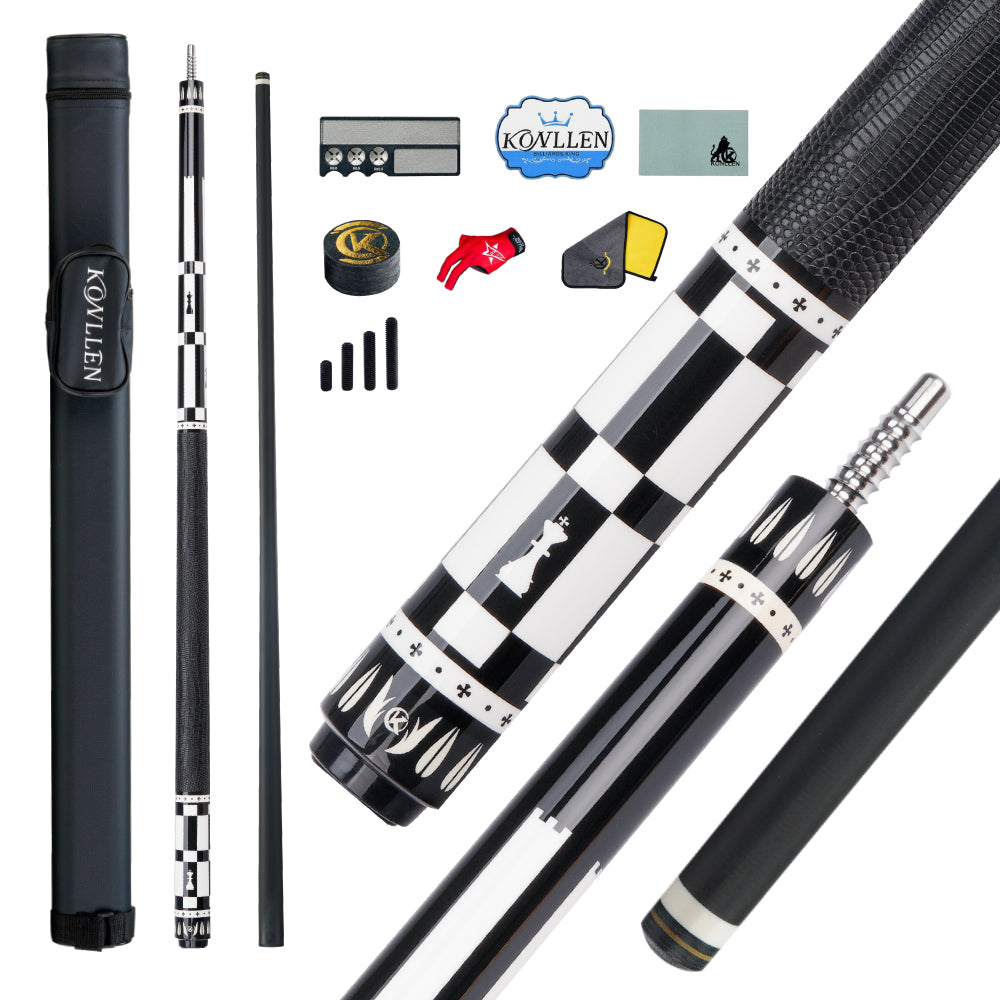 KONLLEN Regent Low Deflection Carbon Fiber Pool Cue with CFX ProTaper Shaft - 12.4mm