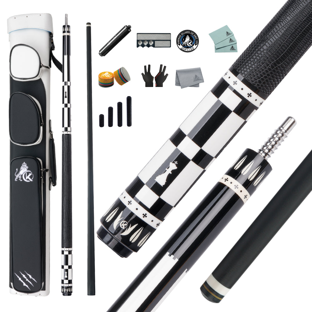 KONLLEN Regent Low Deflection Carbon Fiber Pool Cue with CFX ProTaper Shaft - 12.4mm