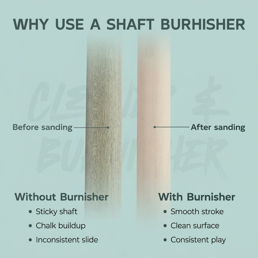 KONLLEN Pool Cue Shaft Cleaner & Burnisher – Maple Shaft Polishing