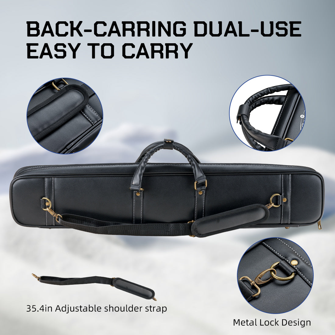 KONLLEN PU Soft Case - 3 Butts x 4 Shafts