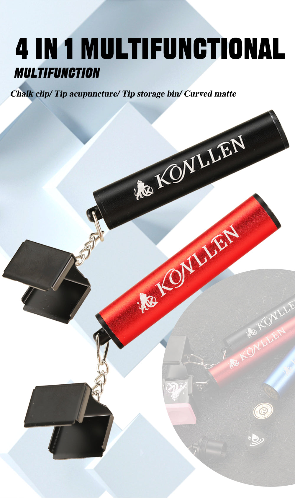 KONLLEN Multifunctional 4-in-1 Chalk Holder