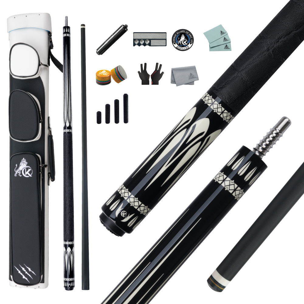 KONLLEN Voyage Low Deflection Carbon Fiber Pool Cue with CFX ProTaper Shaft - 12.4mm