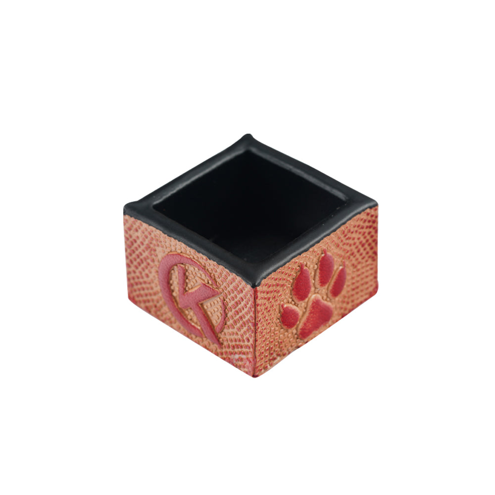 KONLLEN Single Square / Round Vegetable Tanned Leather Chalk Box