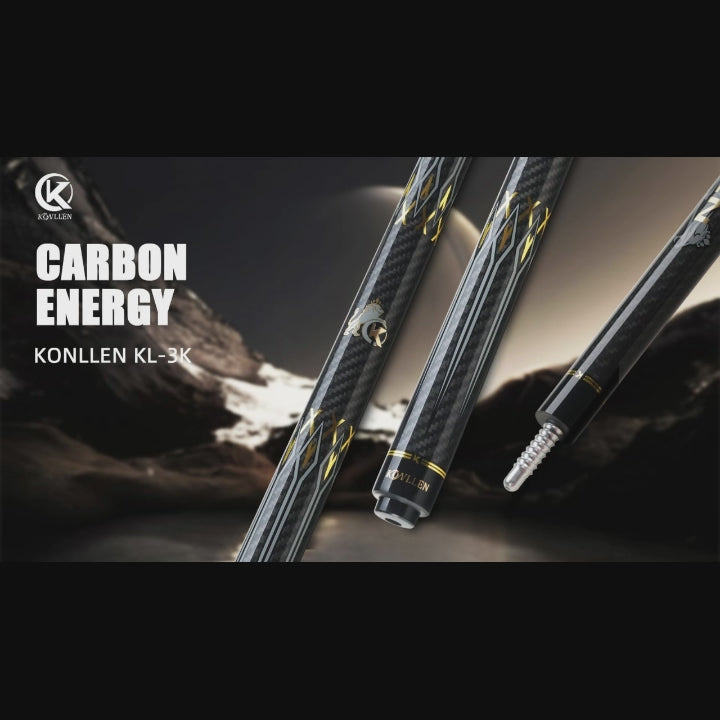 KONLLEN 2.0 AK-3K Low Deflection Carbon Fiber Pool Cue with