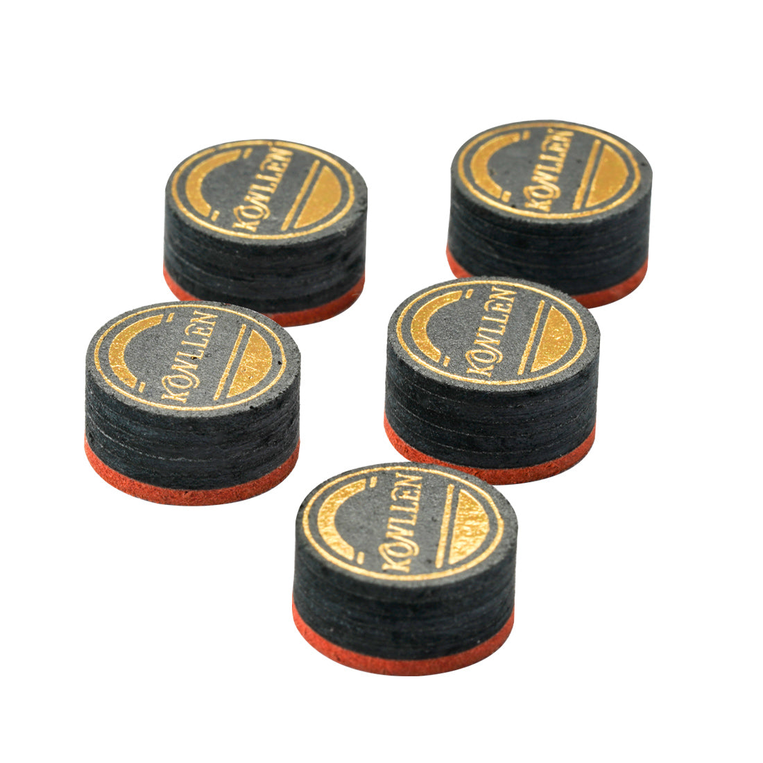 KONLLEN Pool Billiard Cue Medium Hard Tips 14mm 6 Layers 5pcs
