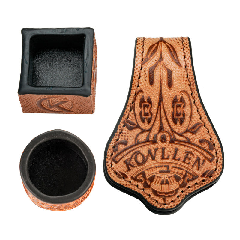 KONLLEN Vegetable Tanned Leather Chalk Holder（round + square）