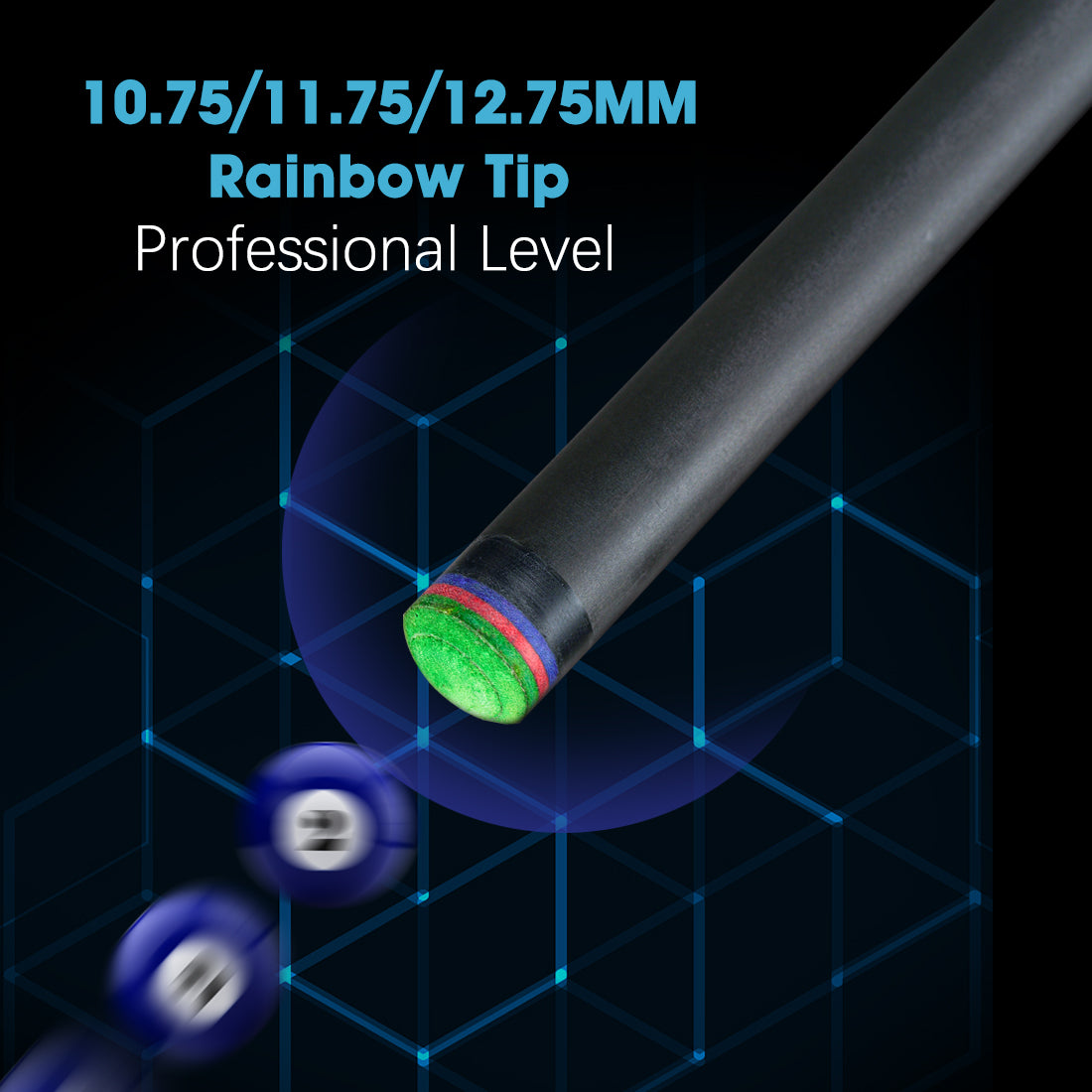 KONLLEN Carbon Fiber Shaft for Uniloc Joint with 11.75mm 12.75mm Green Tip