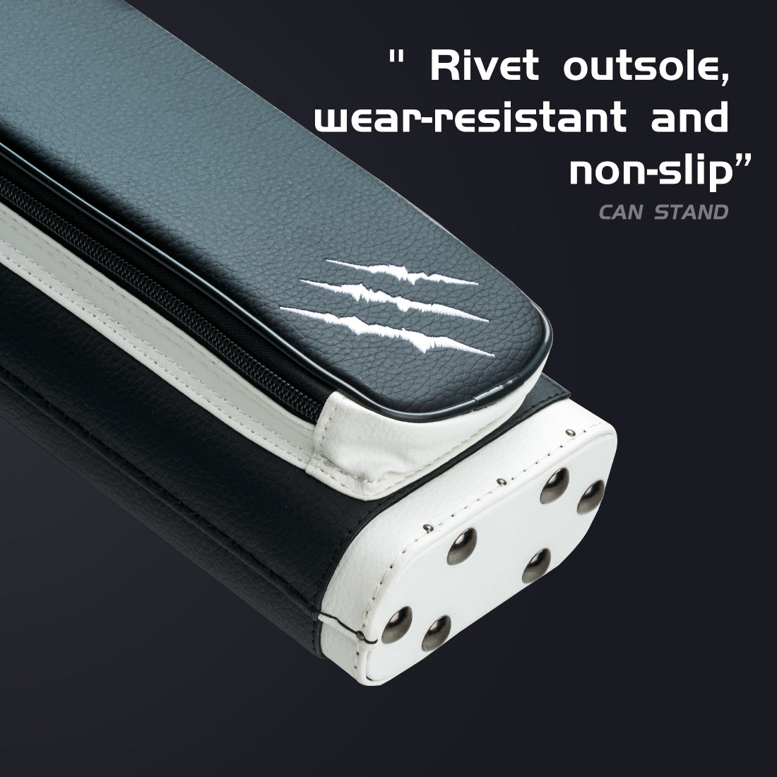 KONLLEN Cowhide Hard Case - 2 Butts x 4 Shafts - Black