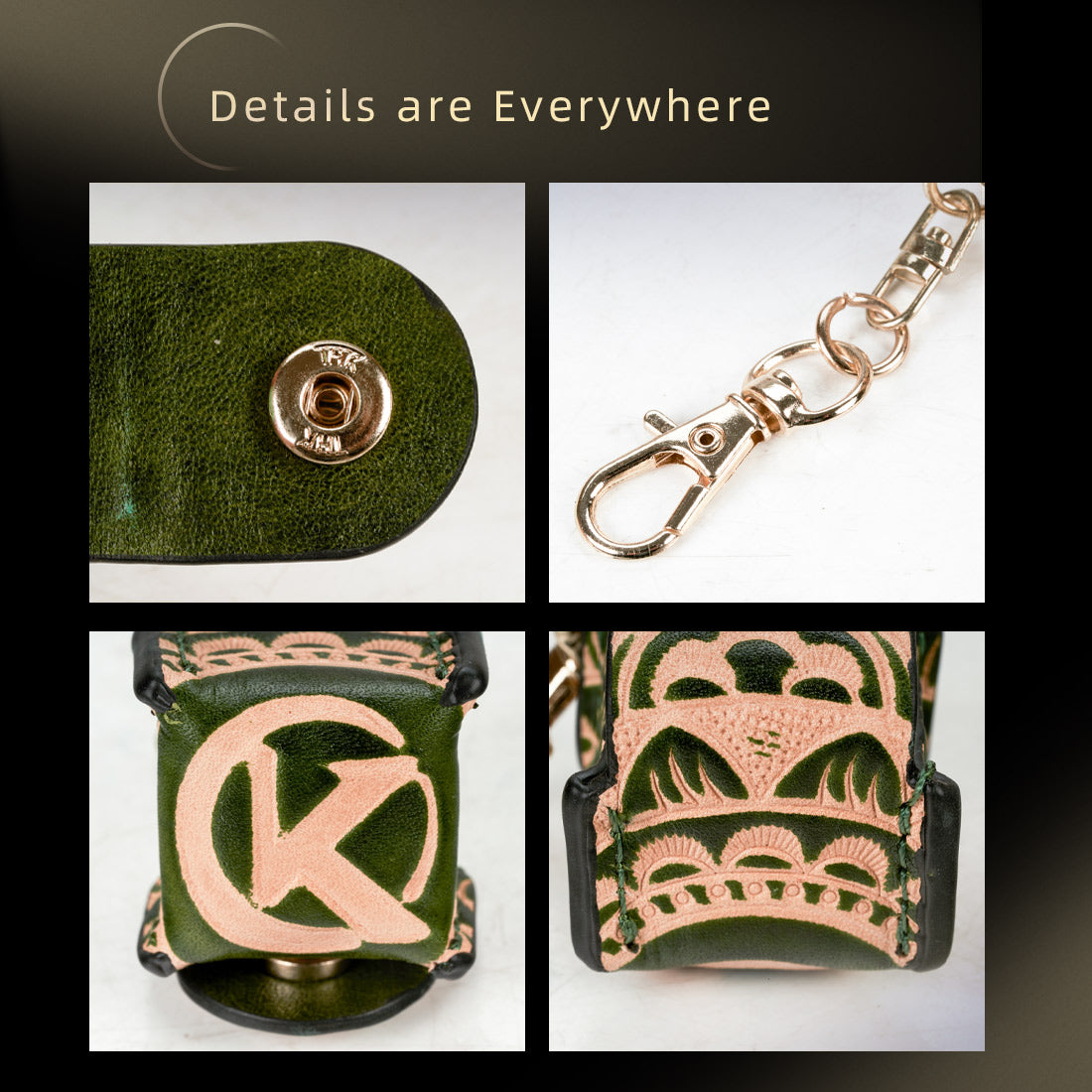 Leder kreide tasche