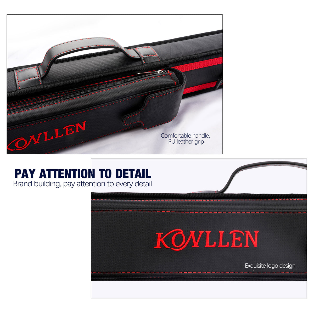KONLLEN Oxford Cloth Hard Case - 1 Butt x 2 Shafts